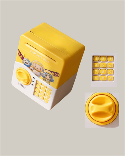 ATM Tasarımlı Sarı Işıklı Sesli Elektronik Kumbara