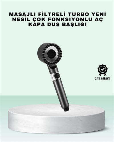 Aç Kapa Tuşlu Filtreli Duş Başlığı Yeni Nesil Tasarım