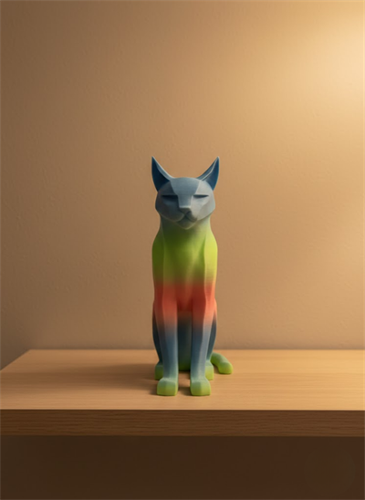 Açık Rainbow Kedi Biblo Modern Salon ve Raf Dekoru