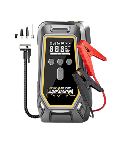 Acil Durum LED Işıklı Akü Takviye ve Hava Kompresörü