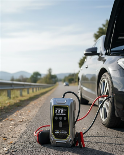 Acil Durum LED Işıklı Akü Takviye ve Hava Kompresörü