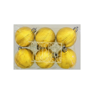 Ağaç Süsleme Topları 6lı - 5cm - Mavi Hasır