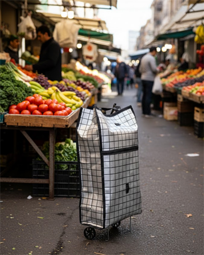 Ağır Yük Taşımaya Uygun Tekerlekli Market ve Pazar Çantası