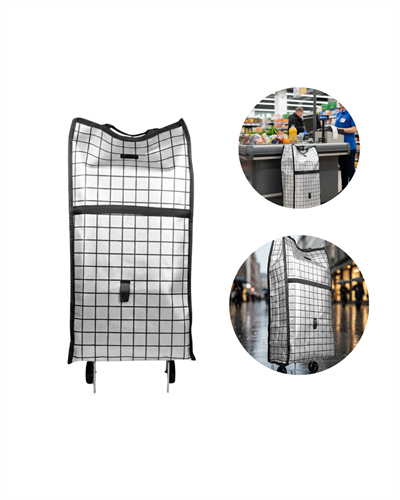 Ağır Yük Taşımaya Uygun Tekerlekli Market ve Pazar Çantası