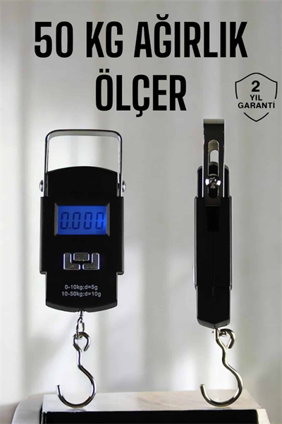 Ağırlık Ölçer 50 Kg El Terazisi El Kantarı Pilli Led Ekran