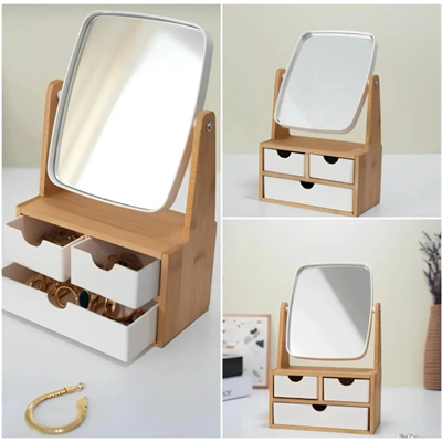 Ahşap 3 Çekmeceli Ayna