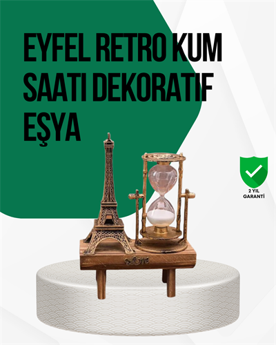 Ahşap Kum Saati – Vintage Tasarımlı Masa Dekoru