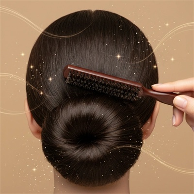 Ahşap Saplı Topuz Tarağı