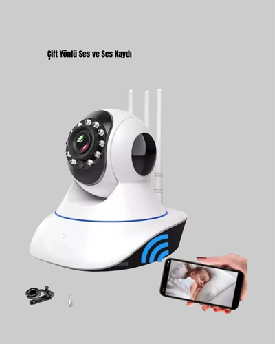 Akıllı IP Güvenlik Kamerası – 1080P HD, Gece Görüşlü, Hareket Algılamalı