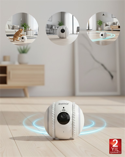 Akıllı Mobil Kontrollü Takip Kamerası WiFi Destekli Bulut Kayıtlı