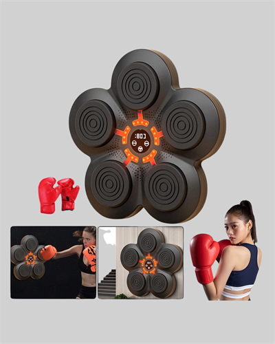Akıllı Müzikli Boks Makinesi Bluetooth Bağlantılı Işıklı Hedefli Fitness Aleti