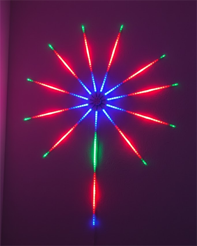 Akıllı RGB LED Havai Fişek Duvar Lambası Kumandalı ve Uygulama Kontrollü