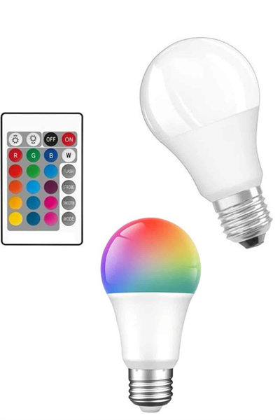 Akıllı RGB Led Ampul Led Uzaktan Kumandalı Renk Değiştiren Ampul