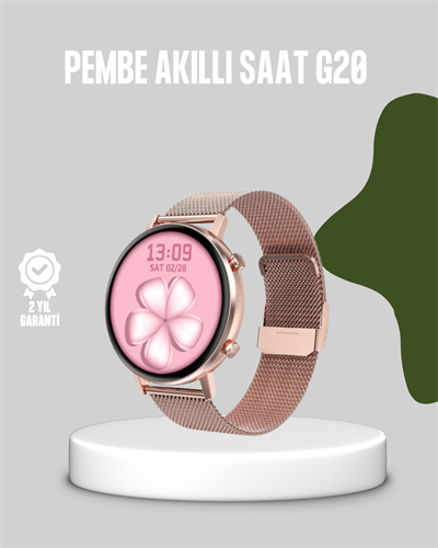 Akıllı Saat – Bluetooth 5.0, Suya Dayanıklı, Kablosuz Şarj