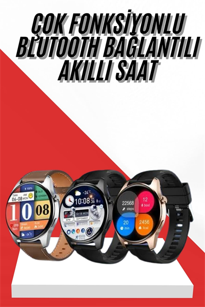Akıllı Saat 1.5 Inç Amoled Ekran Çift Kordonlu GPS NFC Uyumlu