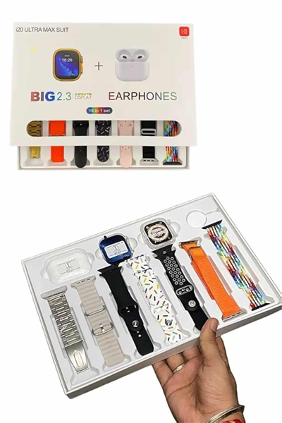 Akıllı Saat 7 Kordonlu Kulaklık Hediyeli Nabız Ölçer Uyku Takibi Sesli Görüşme