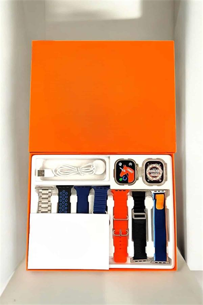 Akıllı Saat 7 Kordonlu Metal,Plastik Ve Hasır Kordon Seçeneği