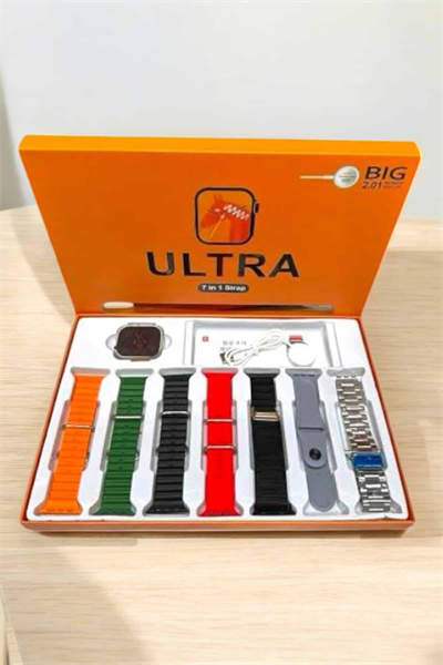 Akıllı Saat 7 Kordonlu Metal,Plastik Ve Hasır Kordon Seçeneği