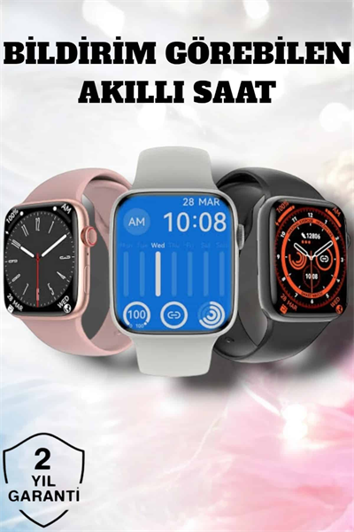 Akıllı Saat Adım Sayar, Kalp Atışı İzleme Dokunmatik Bluetooth Bağlantılı