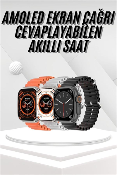 Akıllı Saat Bleutooth Bağlantılı Akıllı Saat Amoled Ekran 49 MM