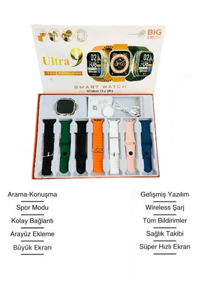 Akıllı Saat Bluetooth Bağlantılı 2.09 İnç HD Ekran ve Çok Yönlü Sağlık Takibi