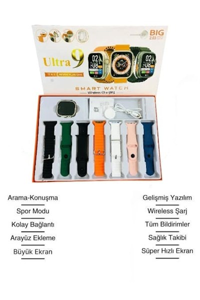 Akıllı Saat Bluetooth Bağlantılı 2.09 İnç HD Ekran ve Çok Yönlü Sağlık Takibi