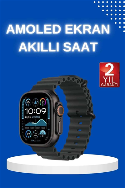 Akıllı Saat Bluetooth Bağlantılı NFC ve GPS Uyumlu Nabız Ölçer Sesli Görüşme