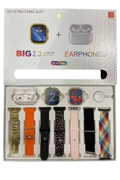 Akıllı Saat Bluetooth Kulaklık Hediyeli Bildirim Görme Sesli Görüşme Çoklu Kordon