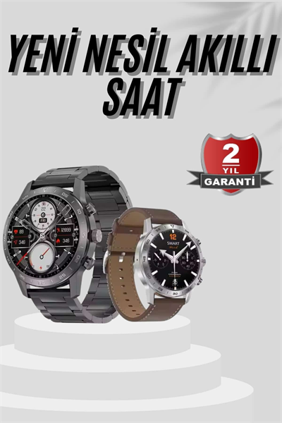 Akıllı Saat Çelik Kordon Çağrı Cevaplama Amoled Ekran Titreşimli Uyku ve Sağlık Takibi