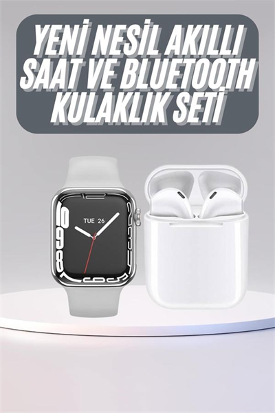 Akıllı Saat Kulaklık Hediyeli Uyku ve Sağlık Takibi Yapabilen Uzun Ömürlü
