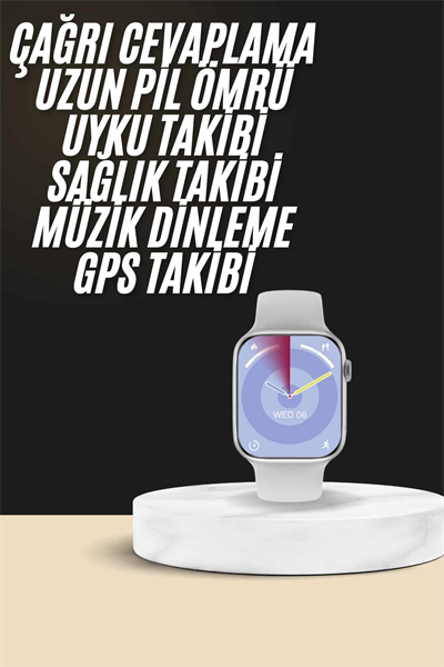Akıllı Saat Kulaklık Hediyeli Uyku ve Sağlık Takibi Yapabilen Uzun Ömürlü