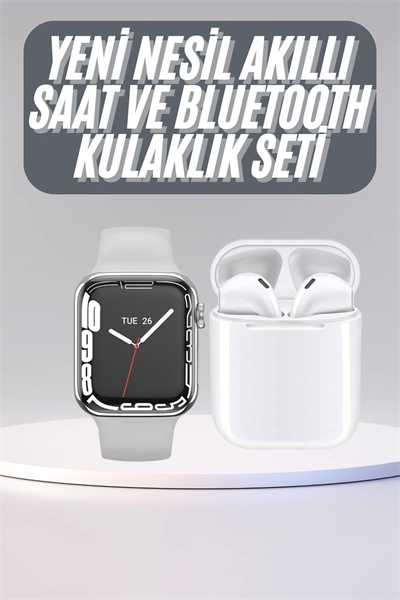 Akıllı Saat Kulaklık Hediyeli Uyku ve Sağlık Takibi Yapabilen Uzun Ömürlü