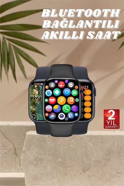 Akıllı Saat Nabız Ölçebilen Adımsayar Kalori Hesaplama Tema Değiştirme GPS Uyumlu