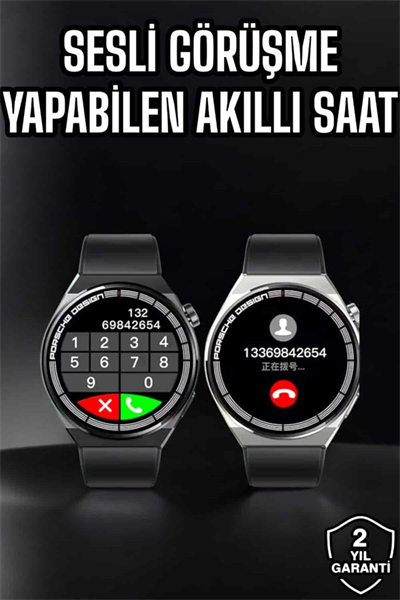Akıllı Saat Nabız Sensörlü Bildirim Görebilen Spor Modları GPS Takibi