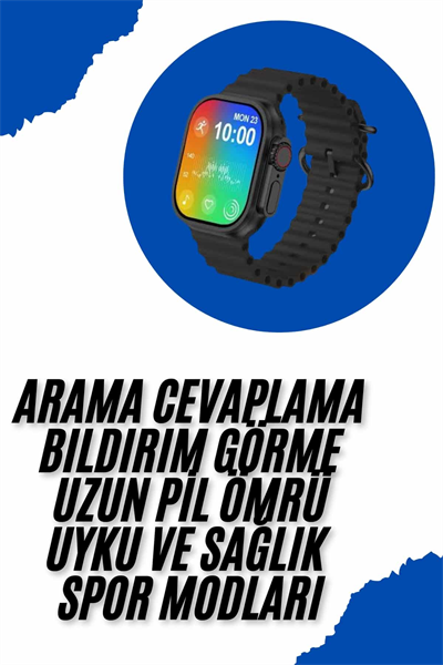 Akıllı Saat Sağlık Takibi Kalp Atışı Adımsayar Ultra Yeni Nesil nefes Egzersizi