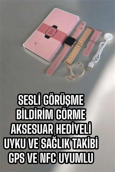 Akıllı Saat Sesli Görüşme Bildirim Görme Uyku ve Sağlık Takibi