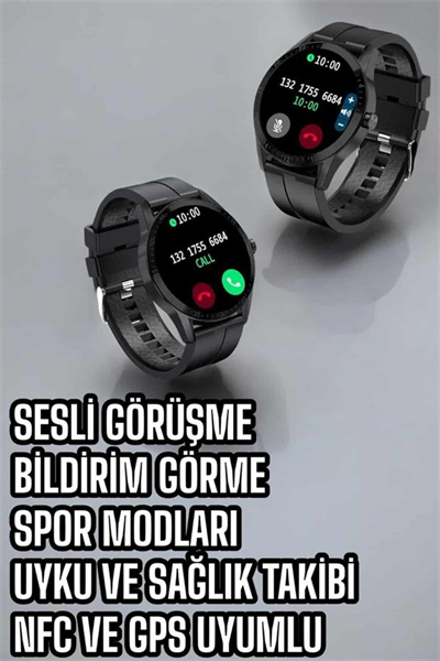Akıllı Saat Sesli Görüşme Bluetooth Bağlantılı 3 Kordonlu