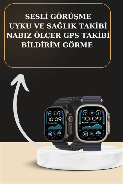 Akıllı Saat Sesli Görüşme Titreşimli GPS Bağlantısı Müzik Dinleme Sosyal Medya Bildirimleri