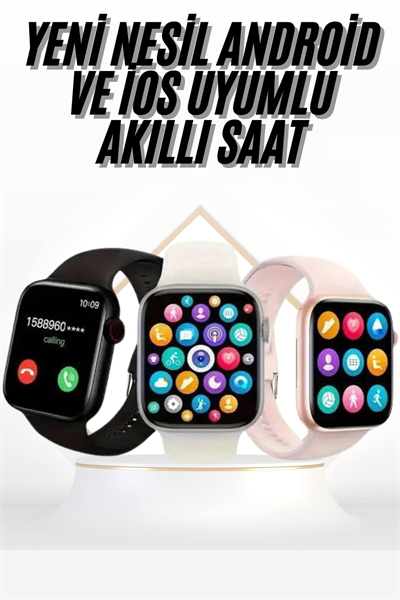 Akıllı Saat Uyku ve Sağlık Takibi Arama Cevaplama 44 MM Amoled Ekran