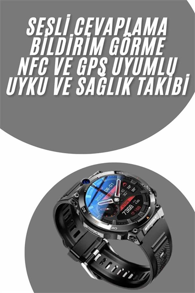 Akıllı Saat Yeni Model Sesli Asistan Bildirim Görme Bluetooth Bağlantılı Müzik Dinleme