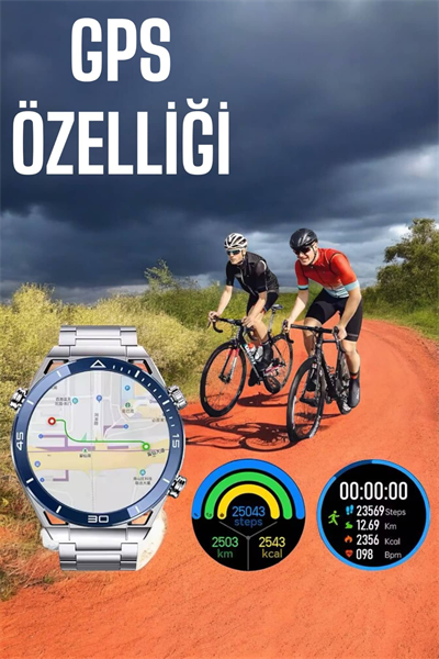 Akıllı Saat Yeni Nesil 2024 Model Metal Kordonlu Bluetooth Bağlantılı