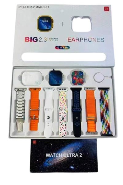 Akıllı Saat ve Air Pro Kulaklık 7 Kordonlu Çok Fonksiyonlu İkili Set