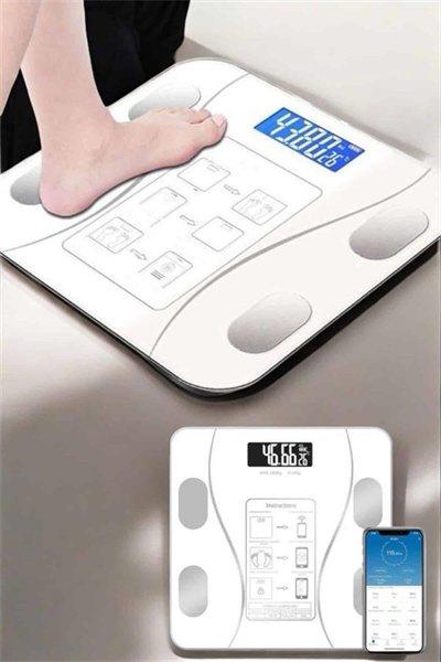 Akıllı Tartı Bluetooth Bağlantılı Yağ Ölçebilen Tartı Yeni Nesil