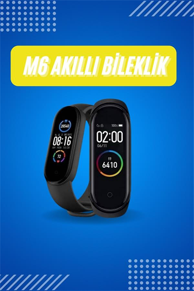 Akıllı Uyumlu Bileklik M6 Adımsayar Spor Modları Çağrı Görme Türkçe Menü