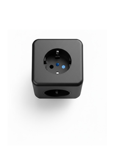 Akım ve Voltaj Korumalı Küp Priz 3 USB Destekli