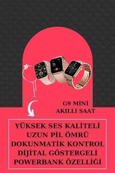 Aksesuar Hediyeli Akıllı Saat ve Dijital Göstergeli Powerbankli Bluetooth Kulaklık
