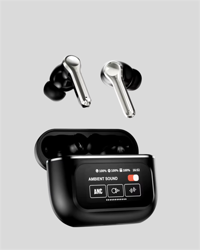 Aktif Gürültü Engelleme (ANC) Kablosuz Bluetooth Kulaklık – Dijital Ekranlı, Dokunmatik ve Uzun Pil Ömürlü