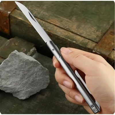 Alaska İnce D2 Çelik Çakı 18 cm , Metal Sap