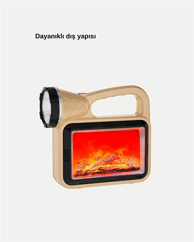 Alev Efektli Solar Lamba COB Işıklı Taşınabilir Bahçe Kamp Aydınlatma