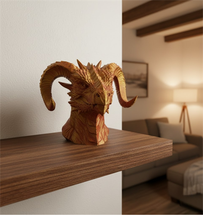 Altın Kırmızı Ejderha Figürü